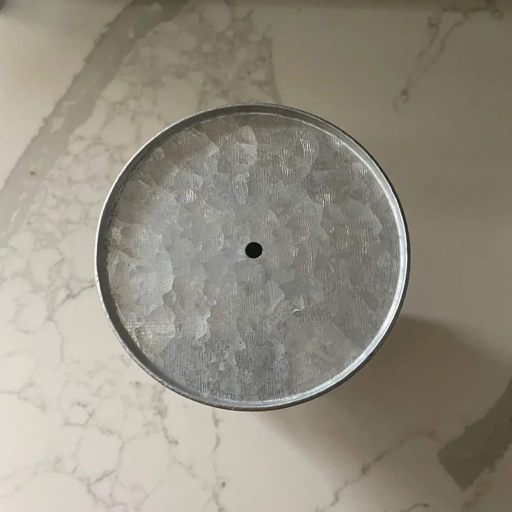 Galvanized Metal Milk Can Trio with Stand - Picture 7 of 13